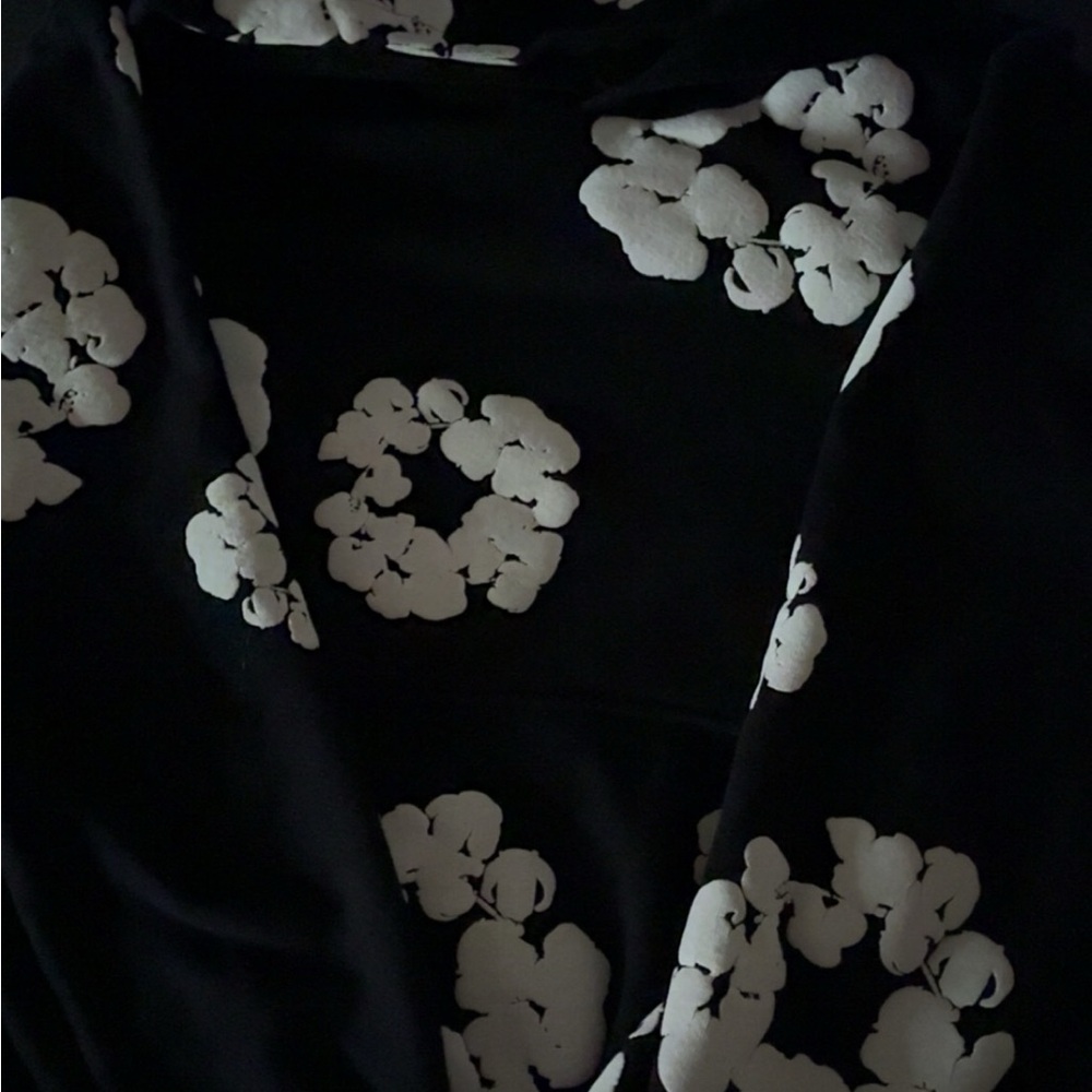 Black and White Denim Tear Cotton Wreath
